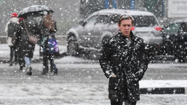 В Новосибирске выпал первый снег